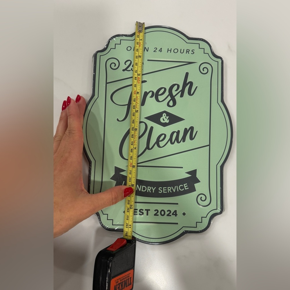 Laundry decir wall sign. Brand new still rapped .